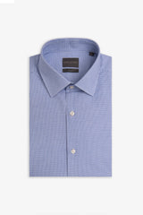 Camicia micro armatura celeste slim-Dan John