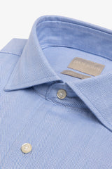 Camicia micro chevron celeste-Dan John