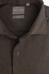 Camicia micro oxford verde slim-Dan John