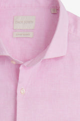 Camicia pied de poule rosa-Dan John