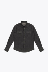 Camicia western in denim nero-Dan John