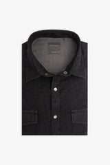 Camicia western in denim nero-Dan John