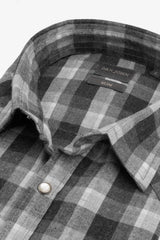 Camicia western in flanella antracite-Dan John