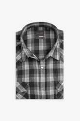 Camicia western in flanella antracite-Dan John