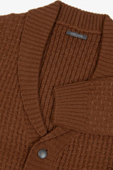 Cardigan collo sciallato punto canestro biscotto-Dan John