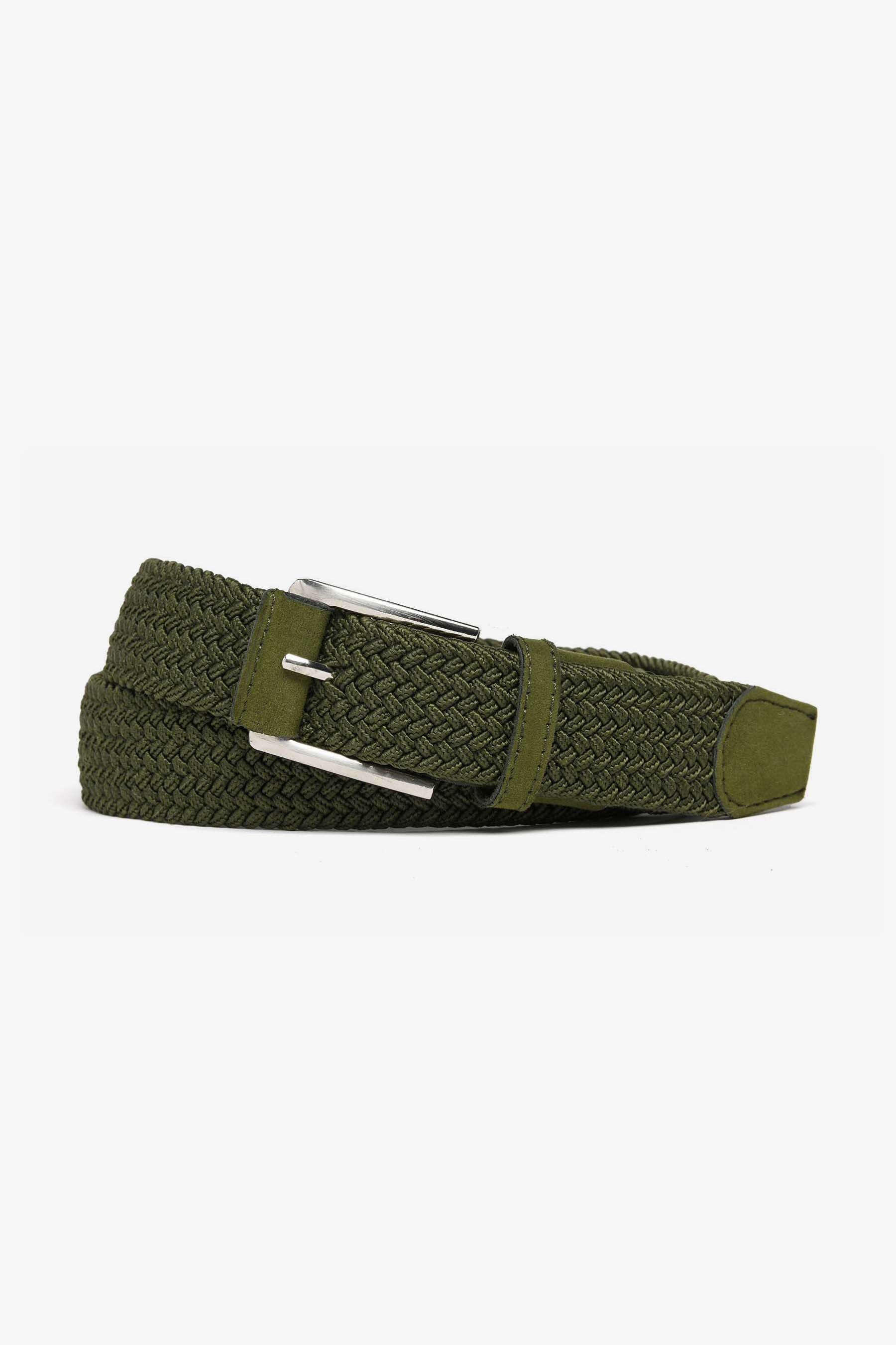 Cintura sportiva elastica intrecciata verde-Dan John
