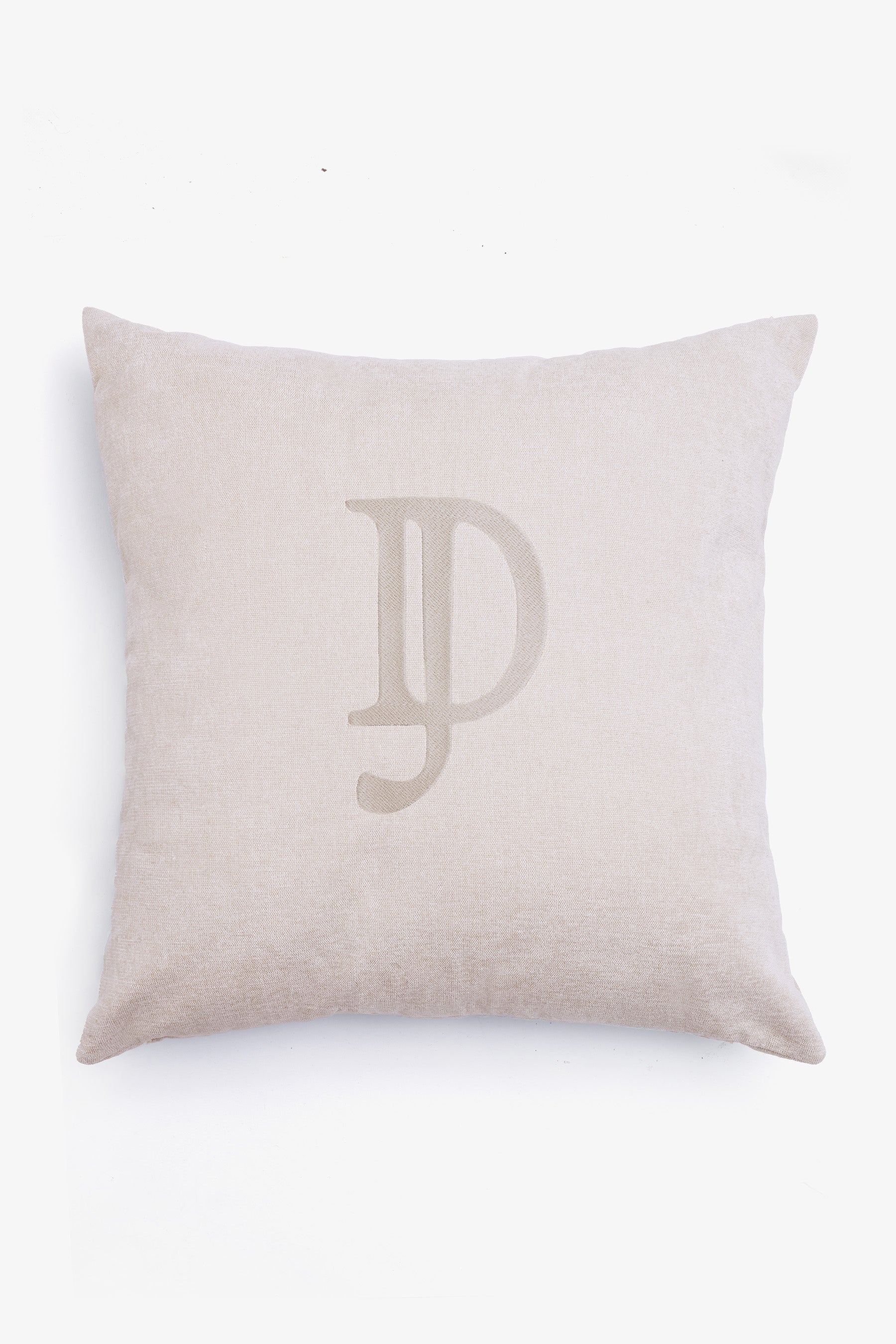 Cuscino grande con ricamo panna-Dan John