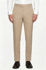 Pantaloni tela melange beige-Dan John