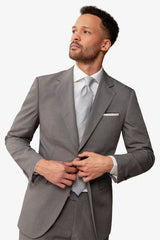 Giacca da abito melange grigio-Dan John