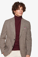 Giacca overcheck armaturata marrone-Dan John