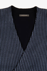 Gilet doppiopetto in maglia pied de poule avion-Dan John