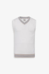 Gilet treccia e costa DNJ off white-Dan John