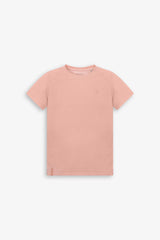Basic t-shirt with pink Kids embroidery