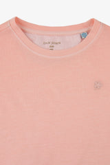 Basic t-shirt with pink Kids embroidery
