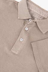 Kids' dove gray piquet polo shirt