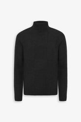 Maglia dolcevita a quadri nero-Dan John