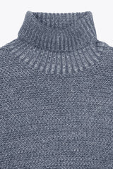 Maglia dolcevita armaturata bicolore celeste-Dan John