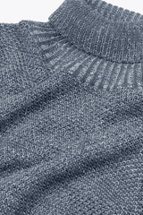 Maglia dolcevita armaturata bicolore celeste-Dan John
