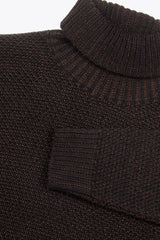 Maglia dolcevita armaturata bicolore marrone-Dan John