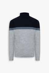 Maglia dolcevita riga fina grigio-Dan John