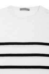 Maglia girocollo a righe blu-Dan John