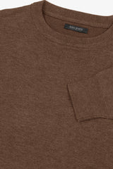Maglia girocollo basic cammello-Dan John