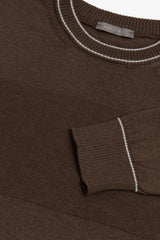 Maglia girocollo color block terra-Dan John