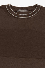 Maglia girocollo color block terra-Dan John