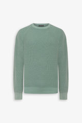 Maglia girocollo costina menta-Dan John
