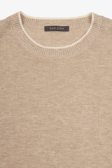 Maglia girocollo effetto melange sabbia-Dan John