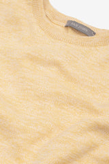 Maglia girocollo inserti a coste inglesi giallo-Dan John