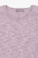 Maglia girocollo inserti a coste inglesi lavanda-Dan John