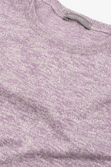 Maglia girocollo inserti a coste inglesi lavanda-Dan John