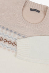 Maglia girocollo nordic panna-Dan John