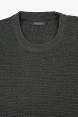 Maglia girocollo punto diamante verde-Dan John