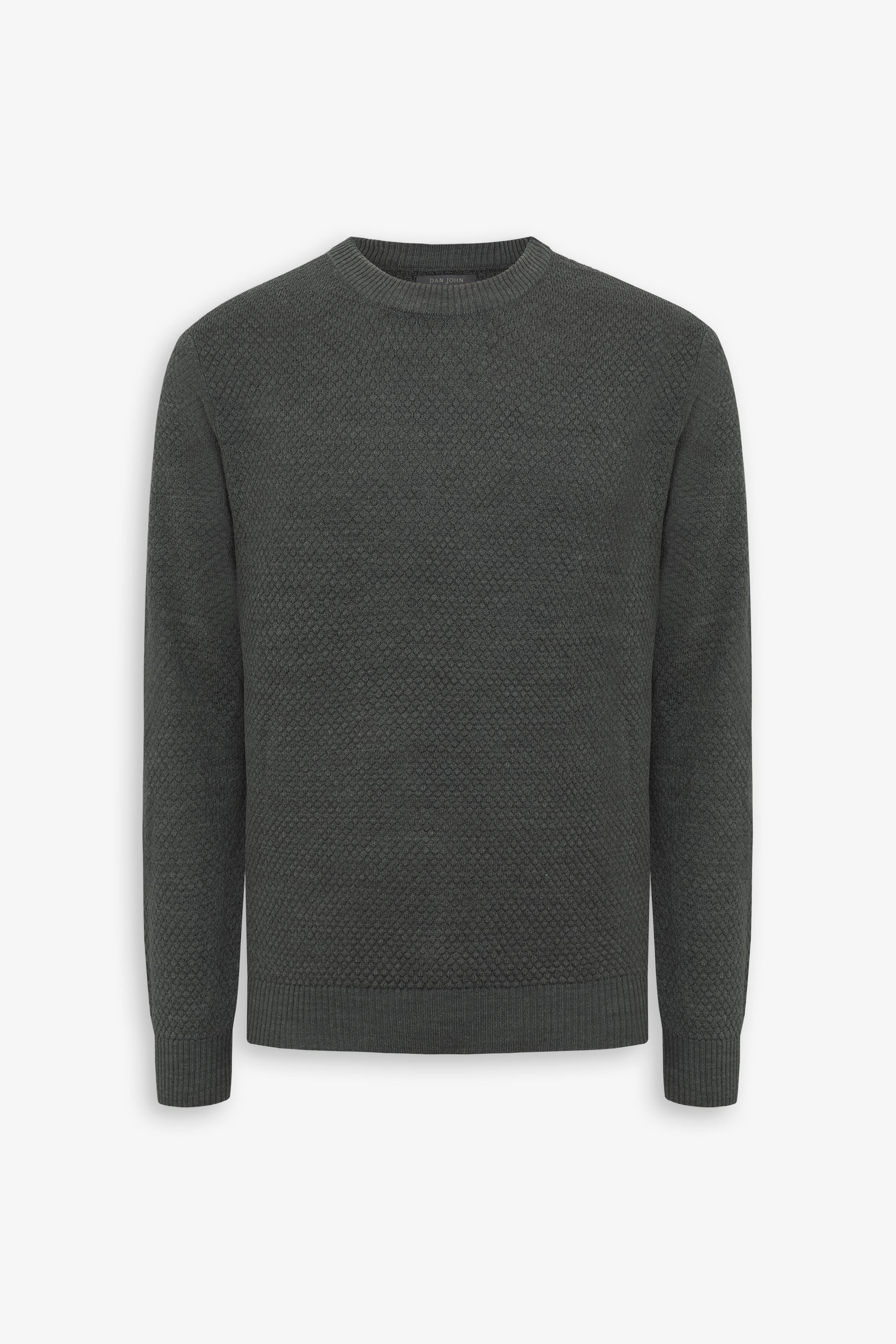 Maglia girocollo punto diamante verde-Dan John
