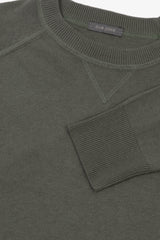 Maglia girocollo taglio felpa verde-Dan John