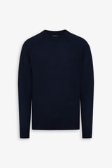 Maglia raglan lambswool blu-Dan John