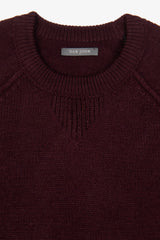 Maglia raglan lambswool bordeaux-Dan John