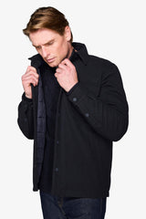 Overshirt trapuntata blu-Dan John