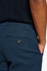 Pantalone chino cavalry stretch blu-Dan John