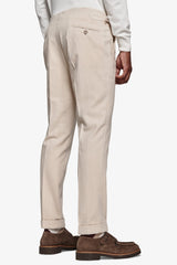Pantaloni da abito gessato panna-Dan John