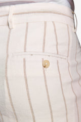 Pantalone da abito gessato panna "Capri"-Dan John