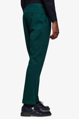 Pantaloni da abito in panno ottanio slim-Dan John