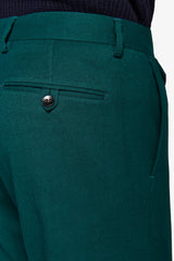 Pantaloni da abito in panno ottanio slim-Dan John