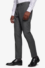 Pantaloni da abito principe di galles antracite-Dan John