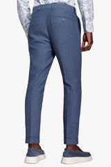 Pantaloni da abito misto lino Herringbone avion-Dan John