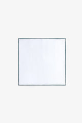 Pochette bianca con bordino a contrasto blu-Dan John