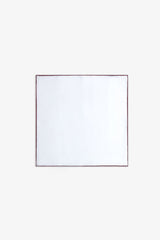 Pochette bianca con bordino a contrasto bordeaux-Dan John