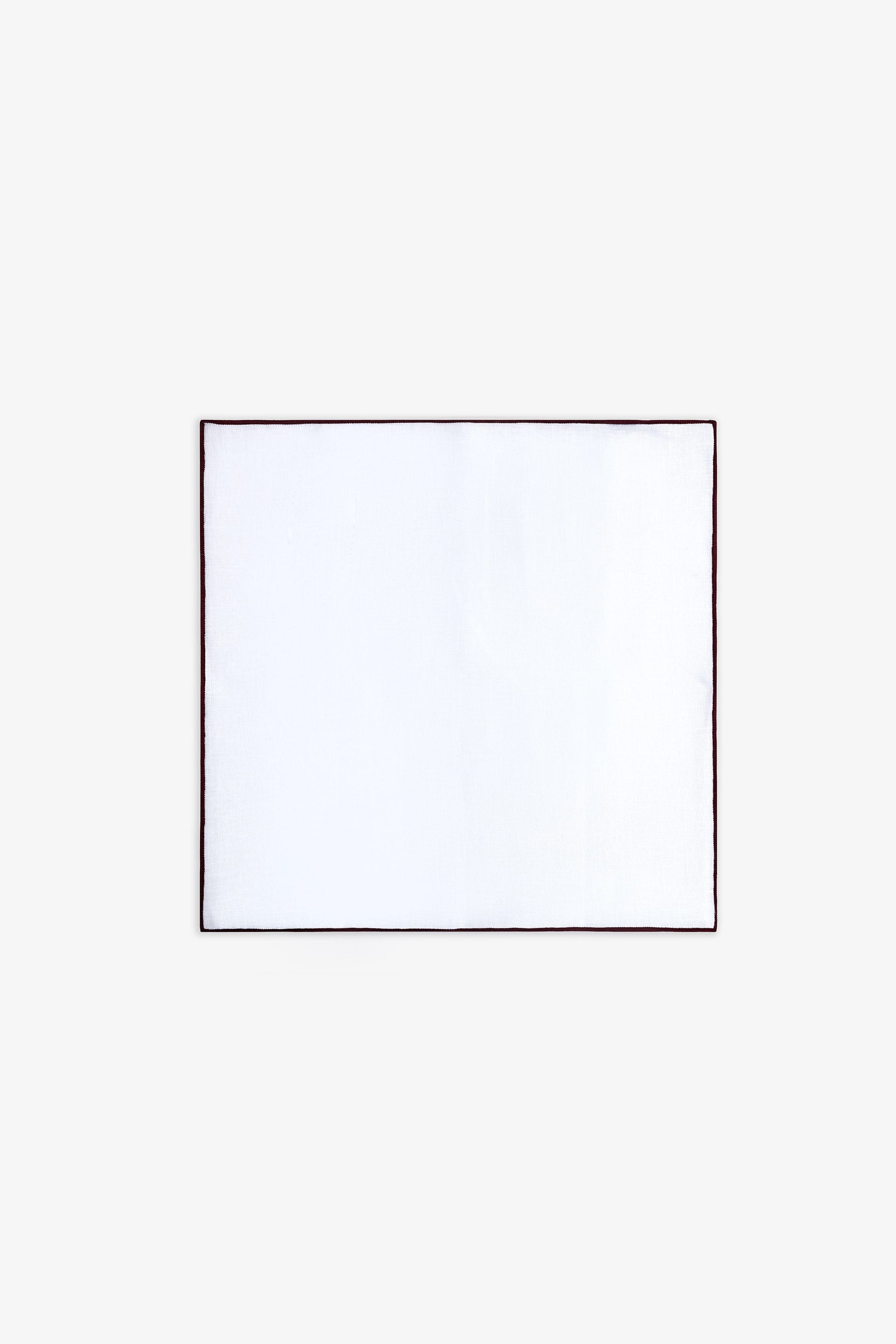 Pochette bianca con bordino a contrasto marrone-Dan John